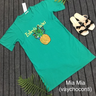 Váy dứa xanh có chỗ cho con ti