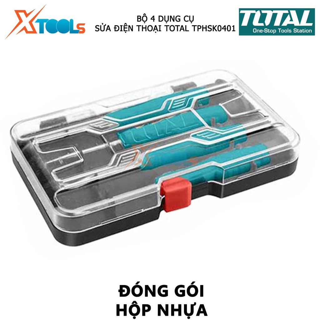 Bộ 4 dụng cụ móc roan TOTAL TPHSK0401 bộ dụng cụ sửa chữa tình trạng hỏng hóc của điện thoại