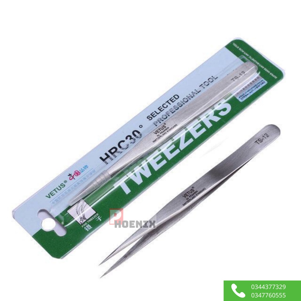 Nhíp Vetus cao cấp gắp linh kiện, nối mi, nhặt lông tổ yến