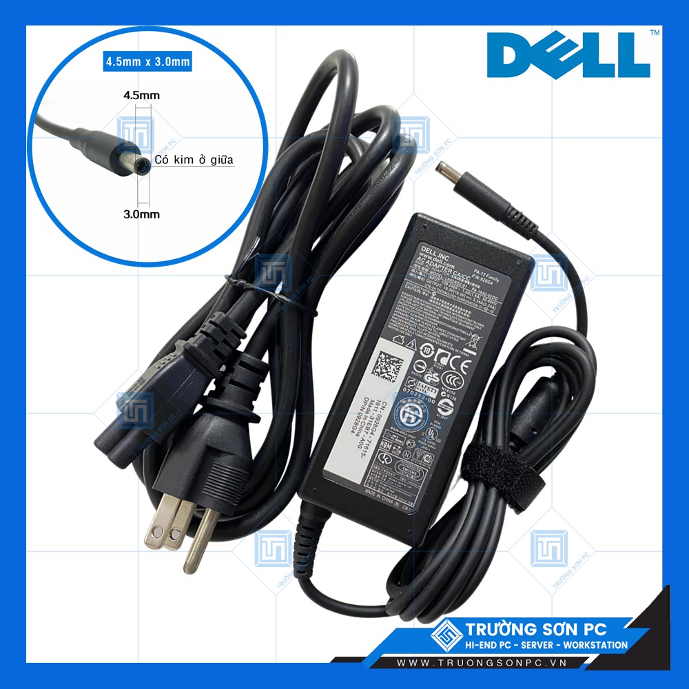 Sạc LAPTOP DELL Chân Kim Nhỏ ZIN 19.5V – 3.34A 65W | Adapter Dell 5568 3558 3458 3559