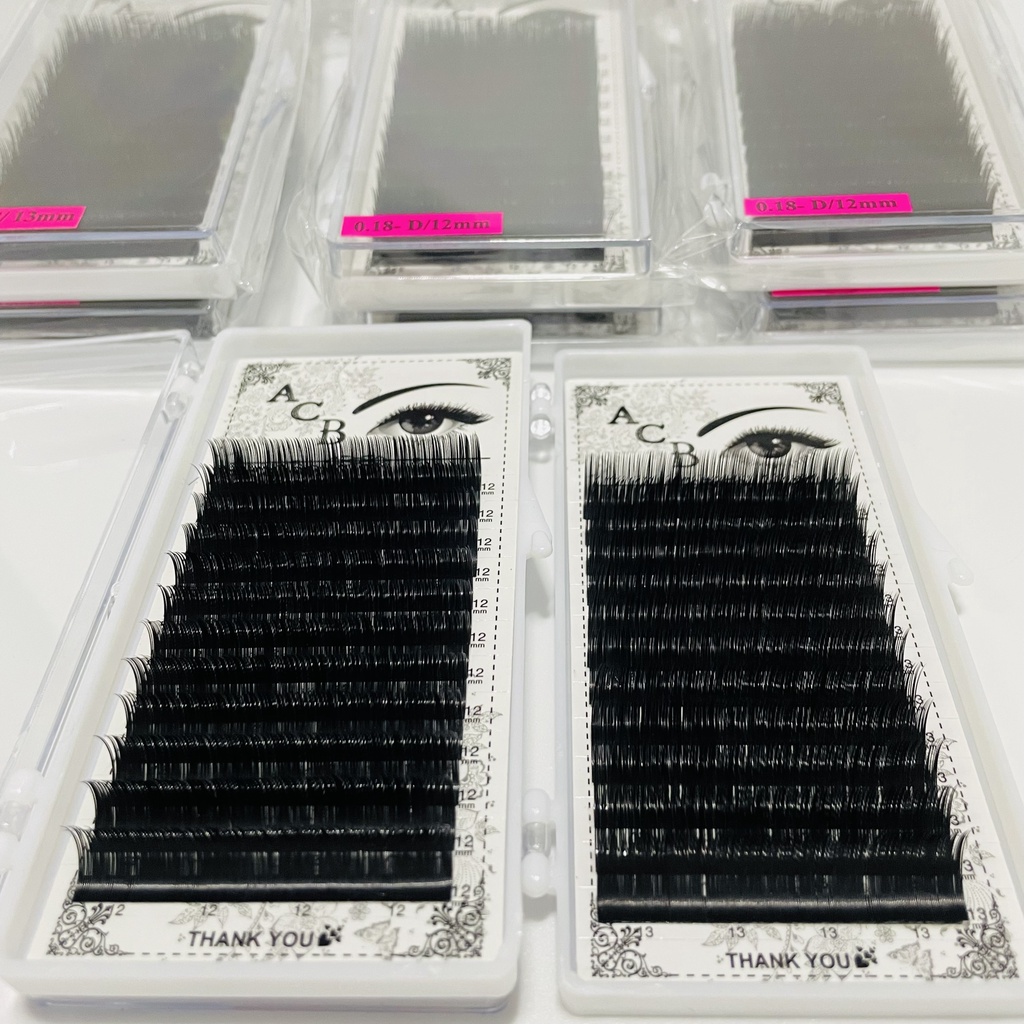 Mi khay ACB dày 0.18,0.20 độ cong C,D dùng nối volume, classic, tạo fan, dụng cụ nối mi_THÚY HÀ