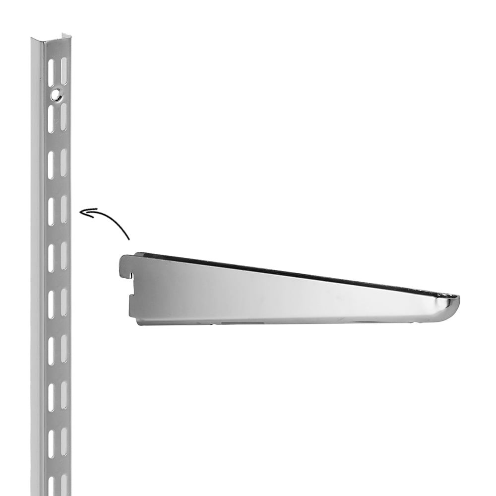 Kệ Railshelf 2 tầng H60cm - Kệ treo tường tùy biến kích thước &amp; vị trí màu trắng/vân sồi hiện đại