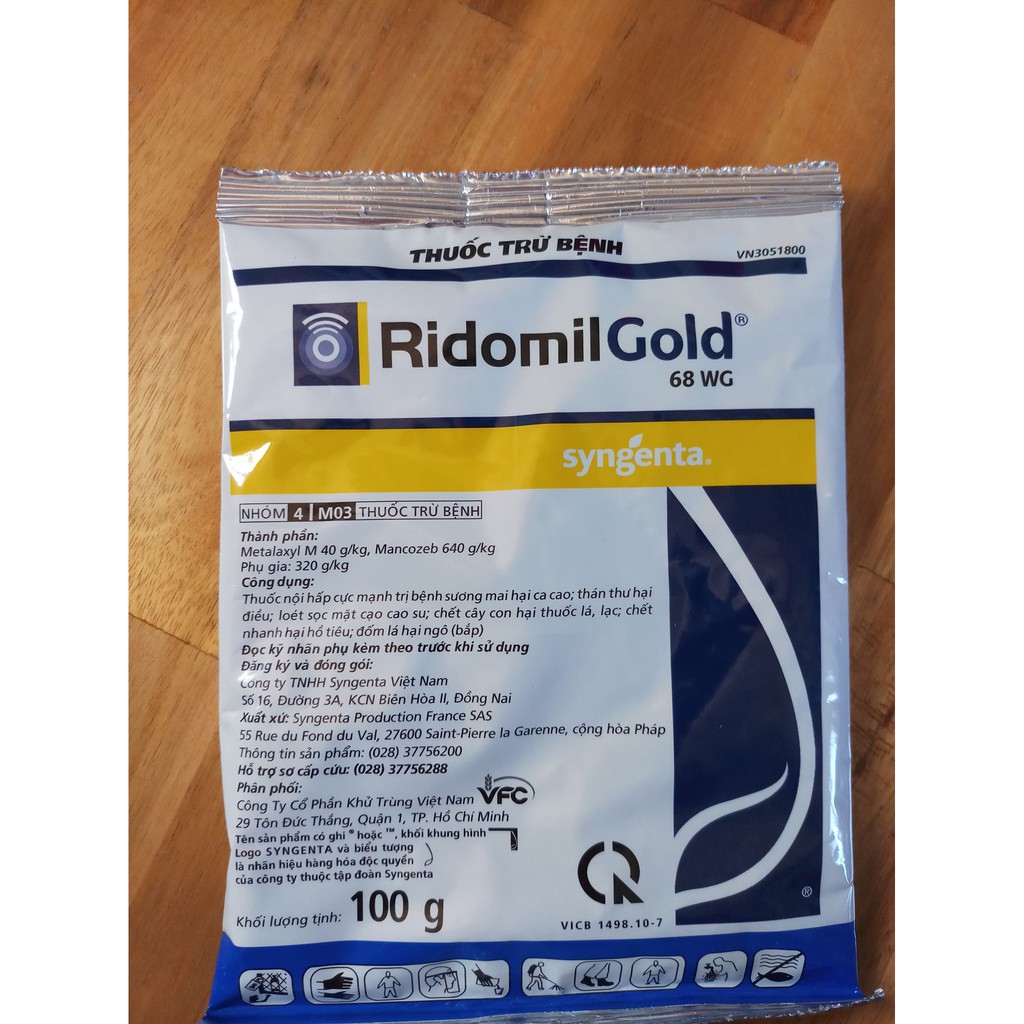 Ridomil Gold 💖 [ Thuốc Trừ Bệnh Sương Mai, Thán Thư ] 100g