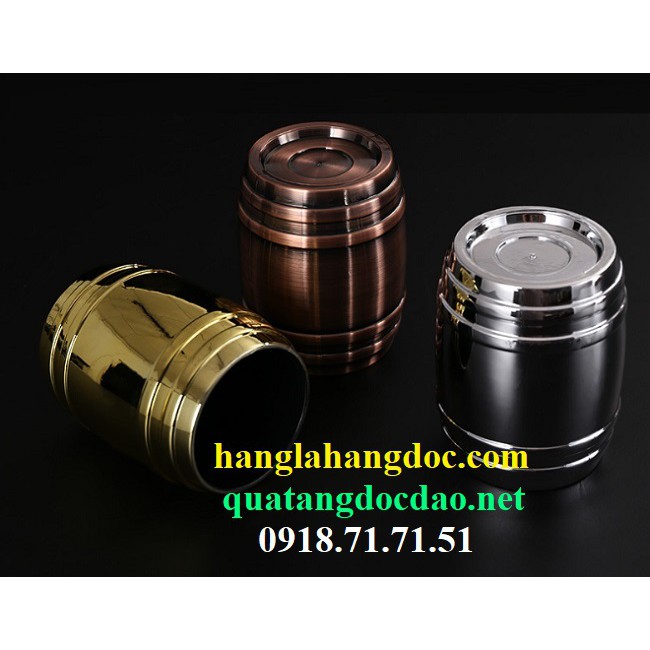 Bộ lắc xí ngầu  cao cấp & sang trọng hình thùng rượu, tặng 05 viên xí ngầu