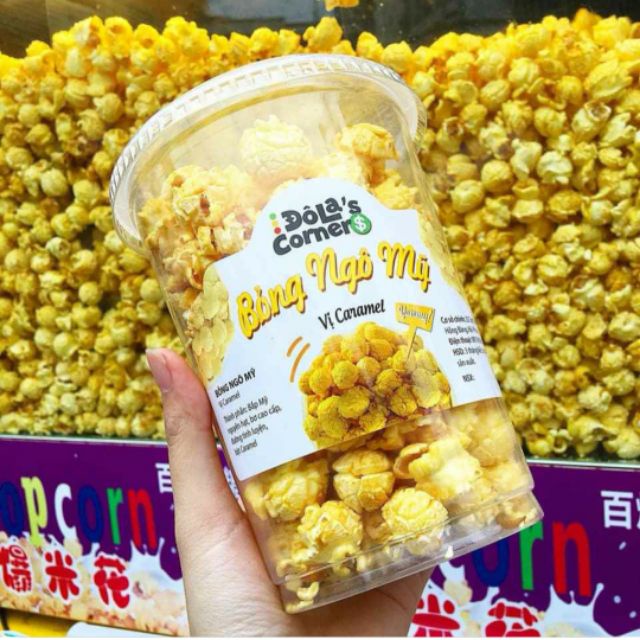 Bỏng ngô Mỹ Đôla’s corner ba vị caramel,matcha,phomai hộp 130gram