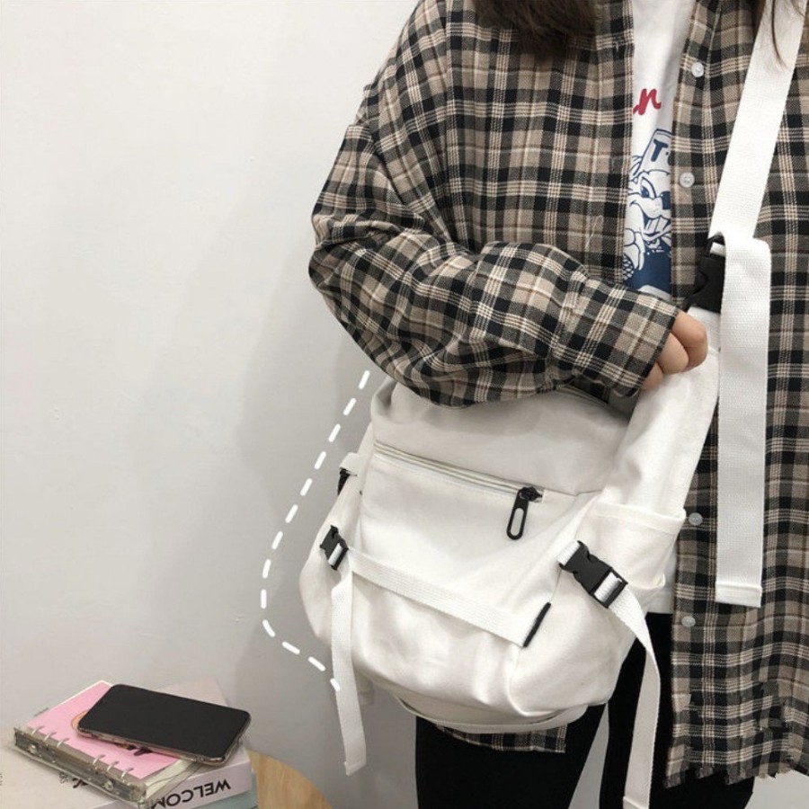 Túi tote vải canvas đeo chéo đeo vai ulzzang hàn quốc xinh xắn