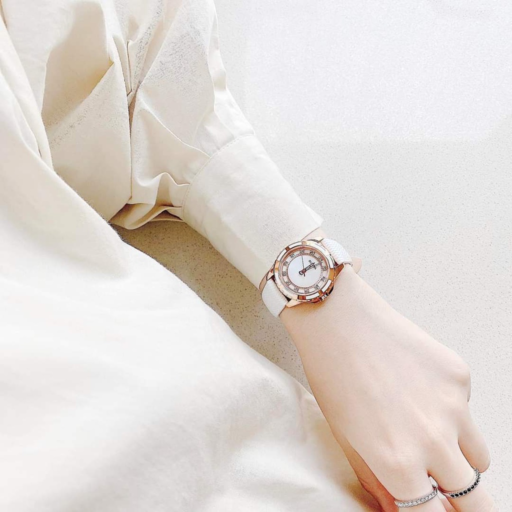 Đồng hồ nữ dây da Bulova 98P119 Diamond