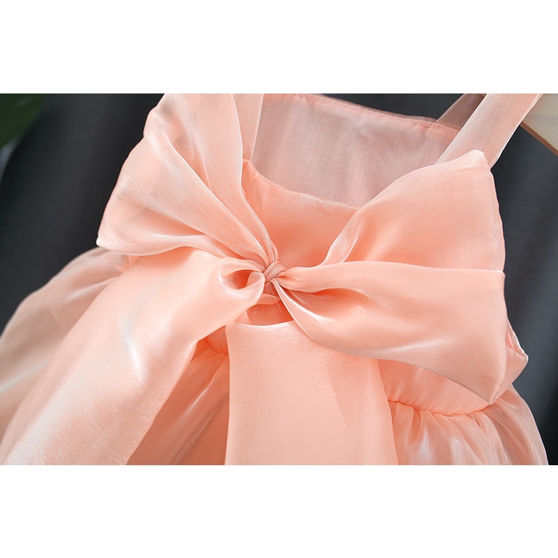 Đầm Lưới Đính Nơ Thời Trang Mùa Hè Hàn Quốc Cho Bé Gái 9 Tháng Đến 3 Tuổi