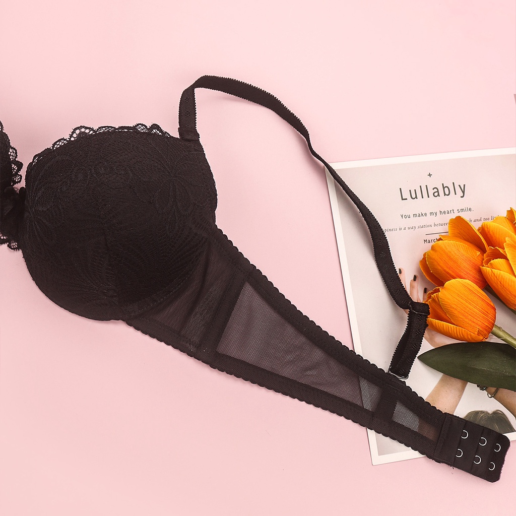 Áo Lót Nữ Cao Cấp Luperi Phối Ren Tinh Tế Bản Hai Móc Trẻ Trung Mút Đẩy Mềm Siêu Ôm Ngực Sp813