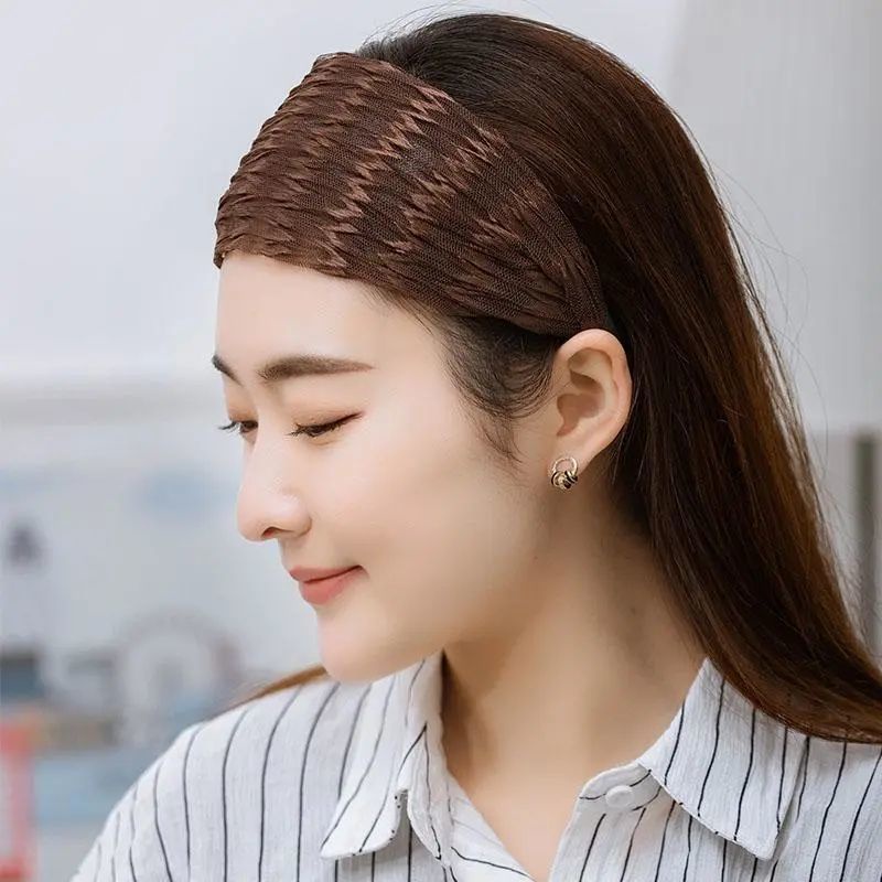 Bờm băng đô cài tóc ren bản to vintage dễ thương