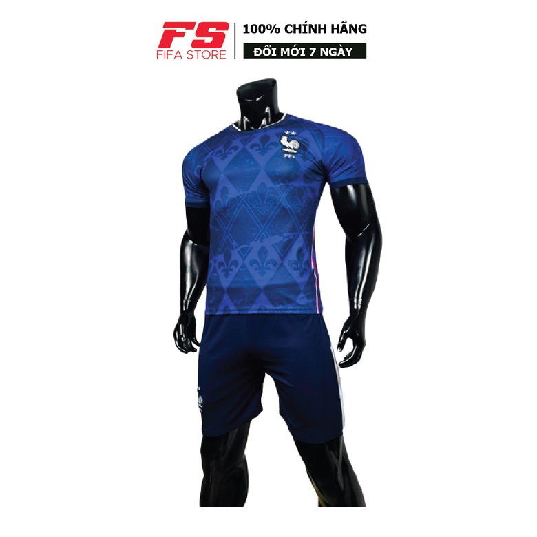 Áo Bóng Đá Đội Tuyển Pháp Trắng Sân Nhà 2022-2023 Chất Liệu Thun Mè Thoáng Mát Thấm Hút Mồ Hôi