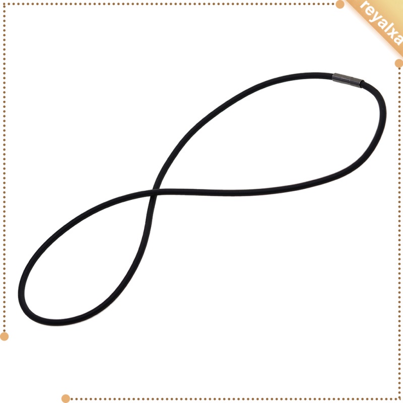 Vòng cổ Cao Su Màu Đen Bản Rộng 3mm (45cm / 50cm / 55cm)