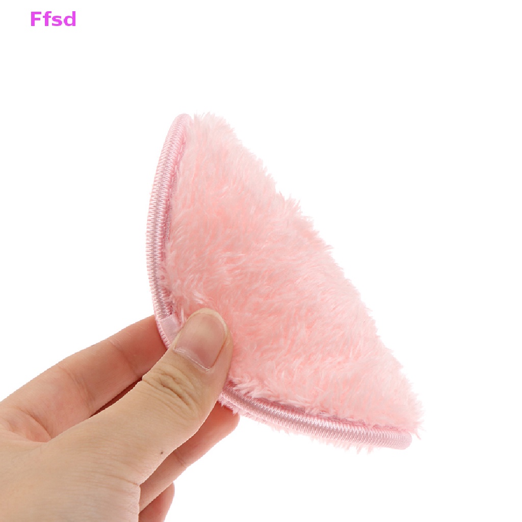 {Ffsd} Bộ 3 Miếng Bông Tẩy Trang Bằng Sợi Nhỏ Tái Sử Dụng Làm Sạch Da Mặt *