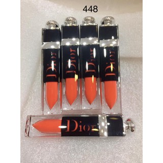 Son Dior addict plump lacquer màu 448 cam tươi
