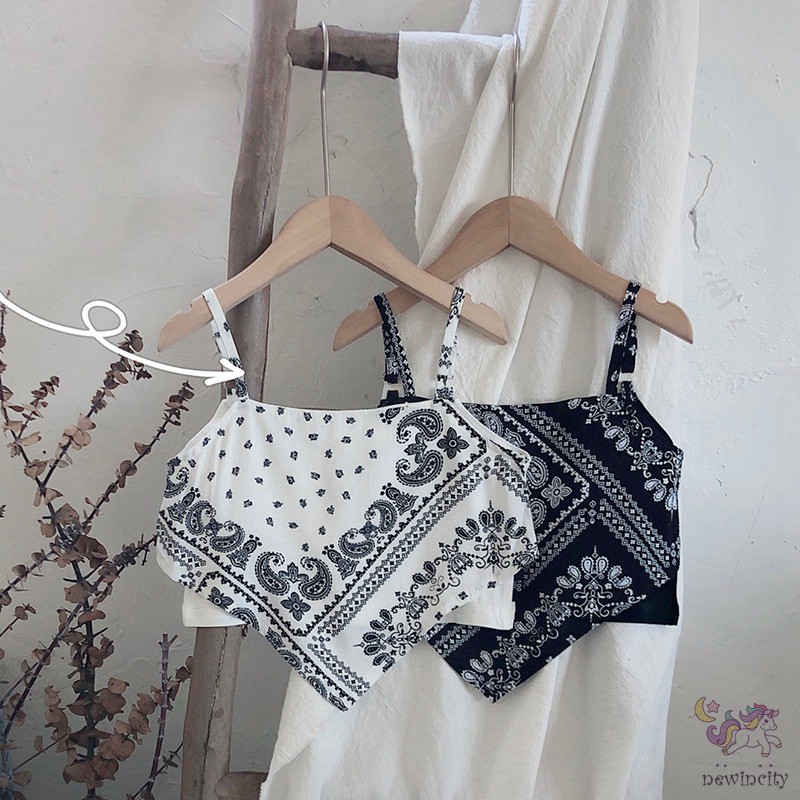 Áo Hai Dây Thời Trang Mùa Hè Hàn Quốc Cho Bé Gái