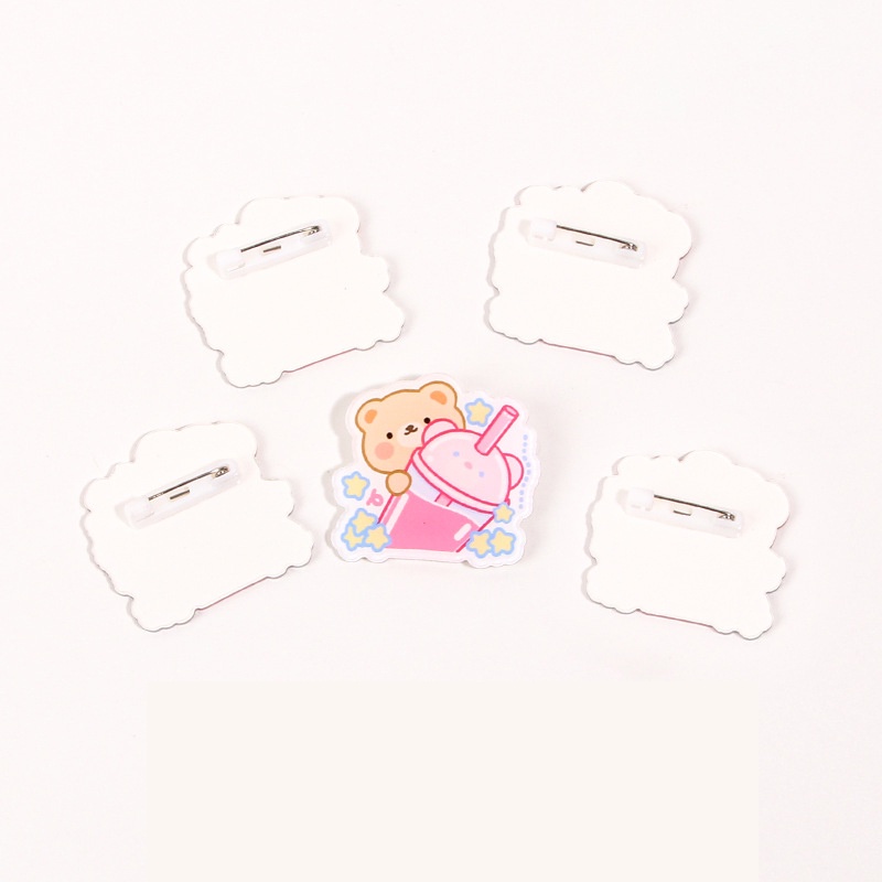 1 Trâm Cài Áo Hình Động Vật Dễ Thương Bằng Acrylic