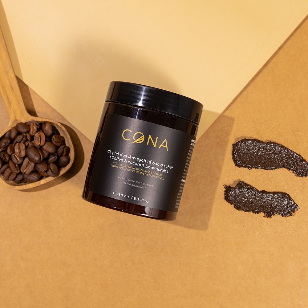 Cà phê dừa làm sạch tết bào da chết body Cona 200ml giúp da sáng mịn, đều màu | BigBuy360 - bigbuy360.vn