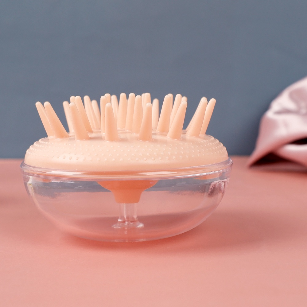 [Hàng mới về] Lược chải tóc bằng silicon mát xa da đầu tiện dụng