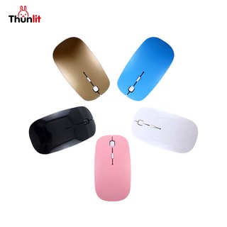 Chuột quang không dây Thunlit USB 2.4G siêu mỏng màu hồng trắng đen vàng xanh thumbnail
