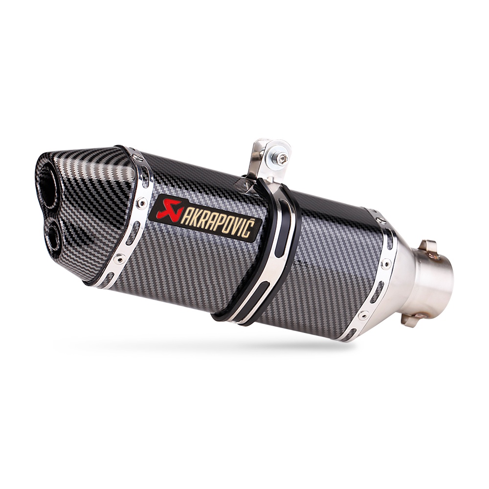 Lon Pô Akrapovic Lục Giác Bạc Và Full Carbon và titan 7 màu Đủ phụ kiện + Tiêu Pô