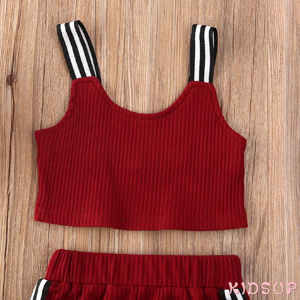 Bộ Áo Tank Top Không Tay + Chân Váy Chữ A Cho Bé Gái