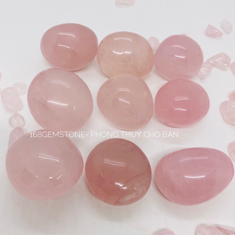 1 Viên Đá. Mài Bóng To Thach Anh Hồng Tự Nhiên, Thanh Tẩy Tarot, Reiki, Thiền Định