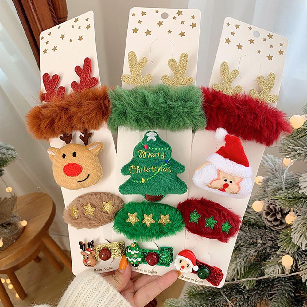 Bộ 4 Kẹp Tóc Hình Tuần Lộc Giáng Sinh Dễ Thương