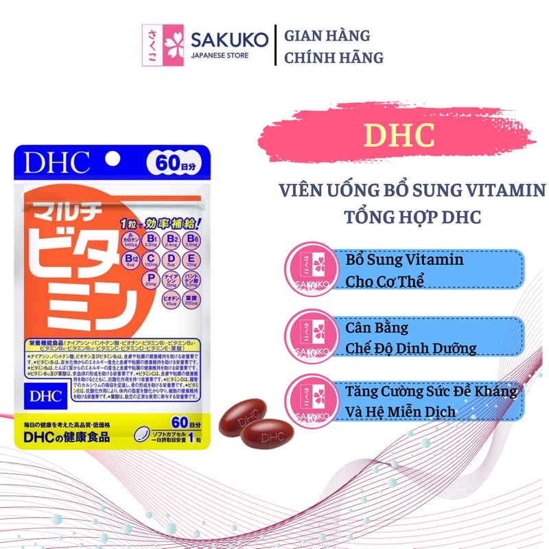 Viên Uống Bổ Sung Vitamin Tổng Hợp 30 Ngày Nội Địa Nhật Bản 30 Viên - SAKUKO STORE