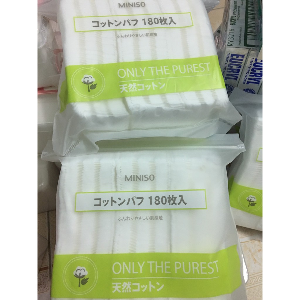 Bông Tẩy Trang Miniso 180 Miếng Nhật Bản – Only The Purest