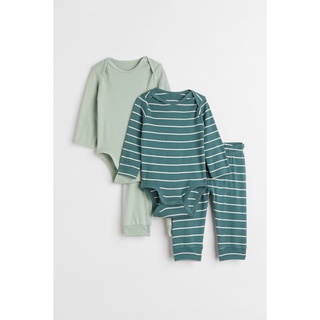 Set 2 bộ body HM auth chất cotton cho bé