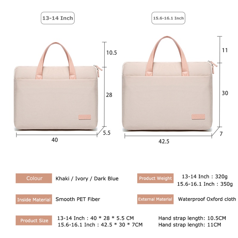 Evertoner Túi Đeo Chéo Siêu Mỏng Đựng Laptop Macbook 14 Inches 15.6-Inch