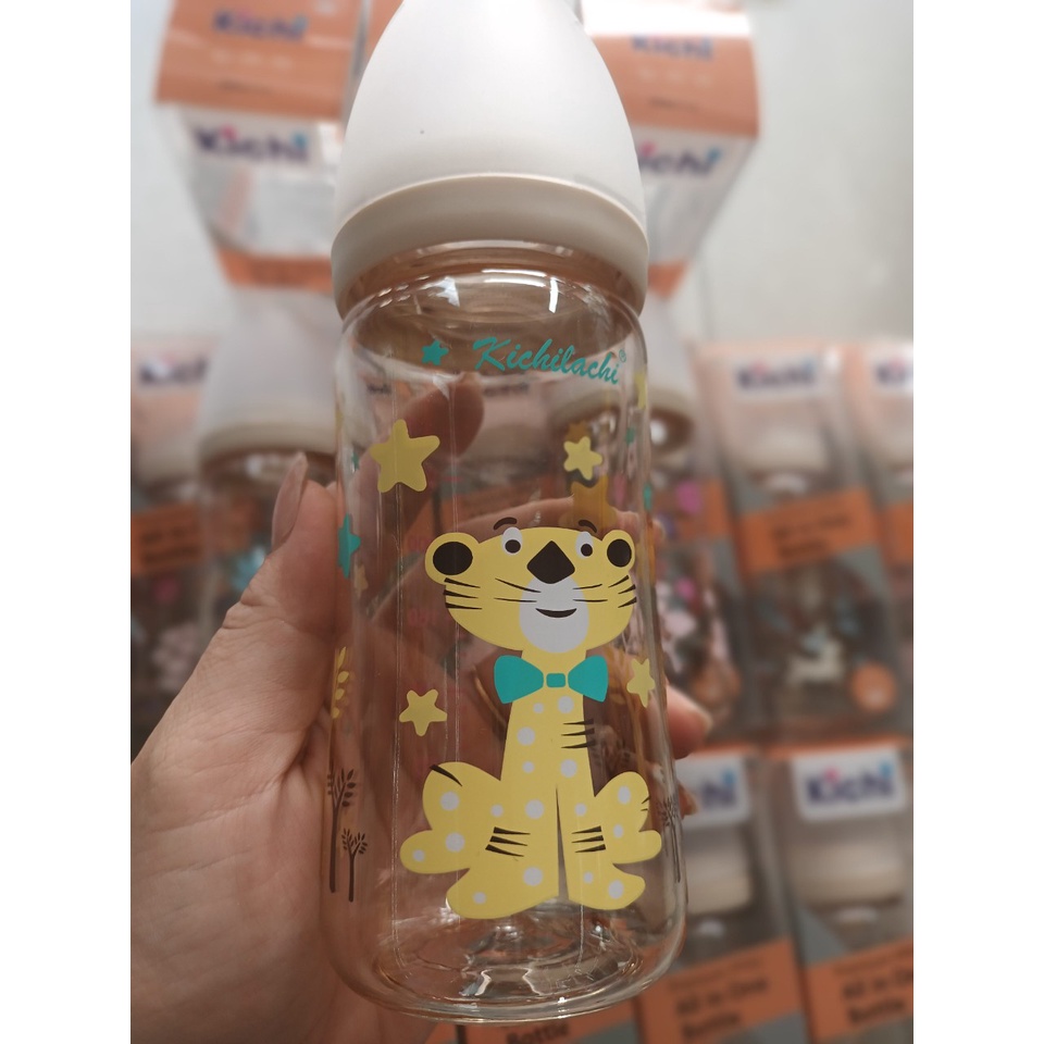 Bình Sữa Kichilachi Cổ Rộng Nhựa PPSU 170ml/270ml