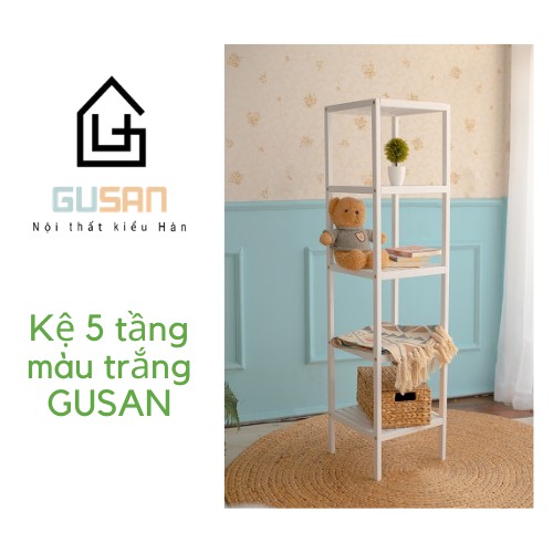 Kệ Gỗ 5 Tầng Đa Năng Để Đồ Bằng Gỗ Thông Vuông FREESHIP GUSAN Nội Thất Kiểu Hàn