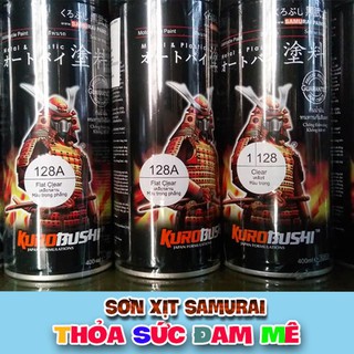 Chai sơn phủ bóng 128 và 128A - Sơn xịt Samurai .