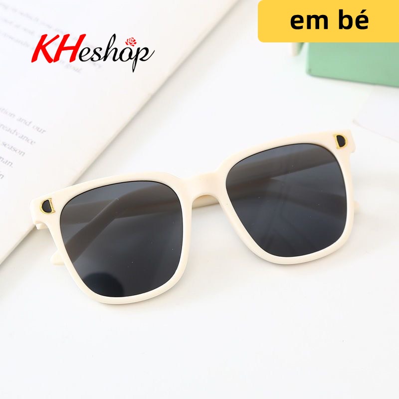 Kính râm mẫu mới cho bé họa tiết chữ D gọng vuông phong cách năng động dễ thương, mã Y1607
