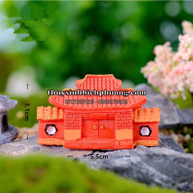 NGÔI NHÀ TRANG TRÍ TERRARIUM ĐỒ CHƠI TÉP KIỂNG THỦY SINH