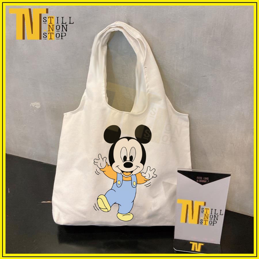 Túi đeo vai (VẢI CANVAS MỀM - QUAI LIỀN) - CHUỘT MICKEY