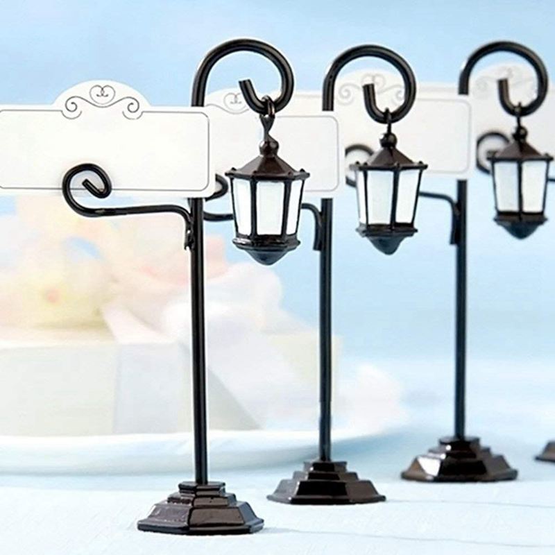 Set 5 Kẹp Giữ Ảnh / Thẻ Ghi Số / Thẻ Hình Đèn Đường Cho Tiệc Cưới