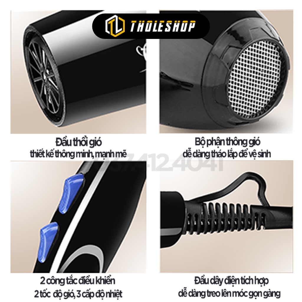 Máy Sấy Tóc - Máy Sấy Tạo Kiểu Tóc Deliya DLY-8018-2200W Kèm 5 Phụ Kiện 9356