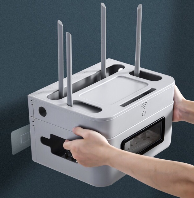 Hộp đựng modem wifi dán tường , không cần khoan