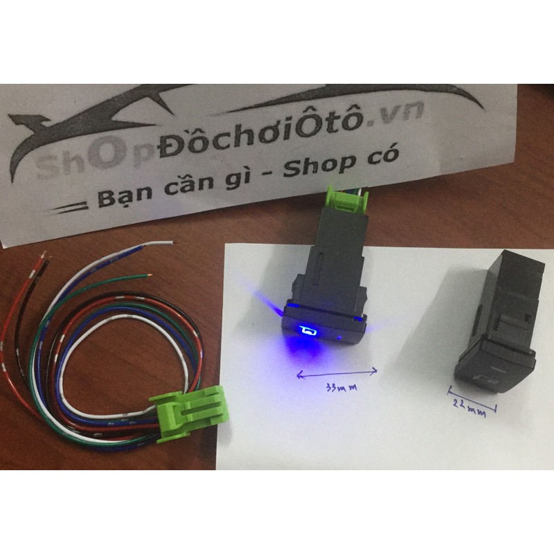 Công tắc gập gương chiếu hậu có đèn