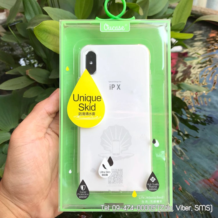ỐP LƯNG DẺO IPHONE X/XS HIỆU OU CASE ( TRONG SUỐT )