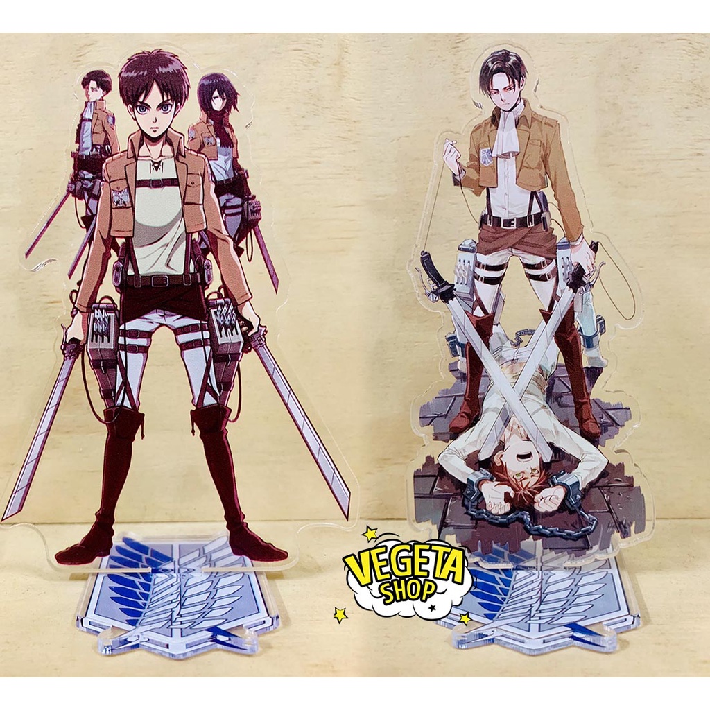 Mô Hình Tượng Standee Acrylic Mica 2 mặt - Attack On Titan - Eren Mikasa Armin Erwin Levi Hange Bertolt Annie Reiner AOT