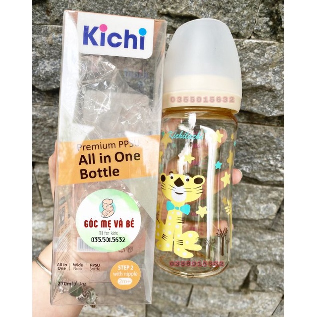 BÌNH SỮA PPSU KICHI HÌNH HỔ HOT 170ML/270ML