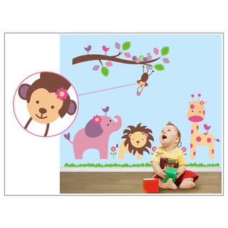 Decal Dán Tường Vườn Thú Nhỏ Cho Bé - MSP DB039