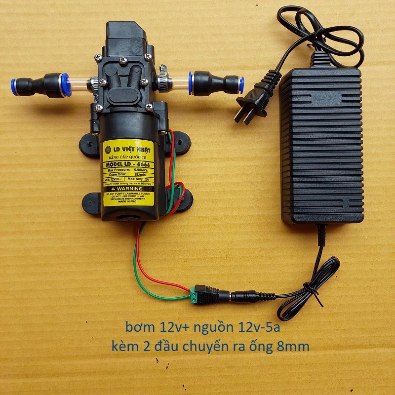 máy bơm tăng áp mini 12v - máy bơm phun sương 12v