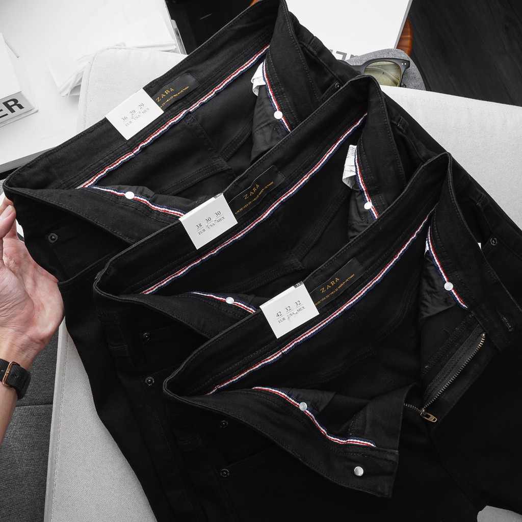 Quần jean dài nam chất vải dày dặn, tone màu nguyên bản form slim fit tôn dáng