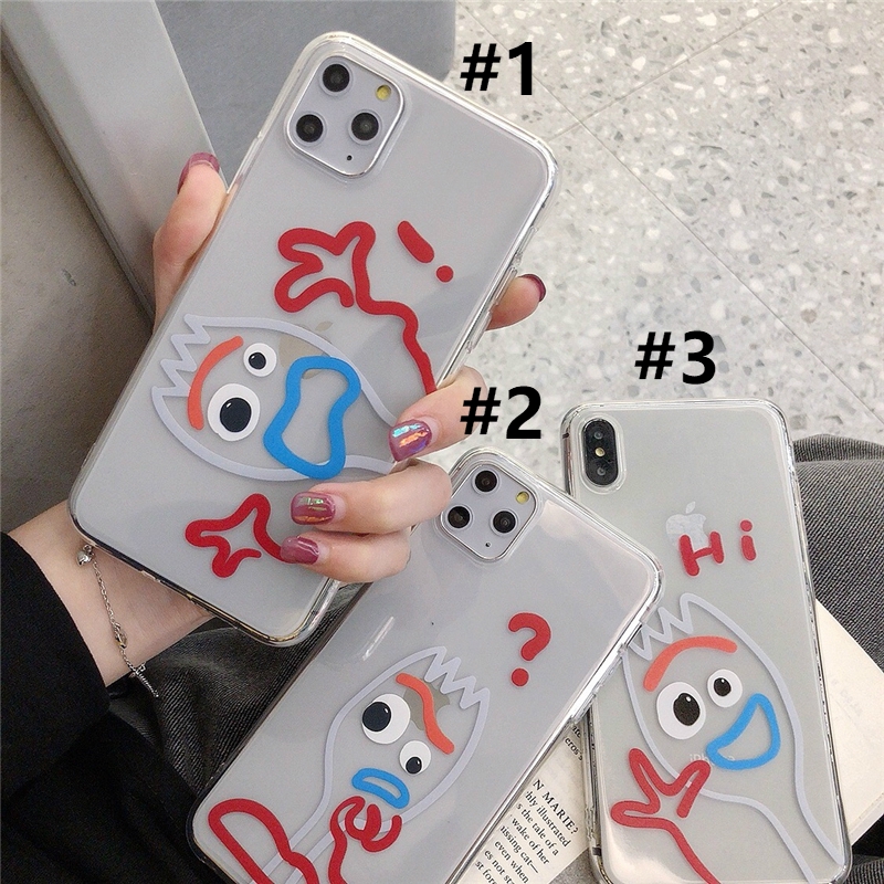 Ekspresi Fork Motif IPhone 11promax 11 7 8 7plus 8plus 6 6s 6splus x xr xsmax 11pro SE 2020 Soft Case xs TPU