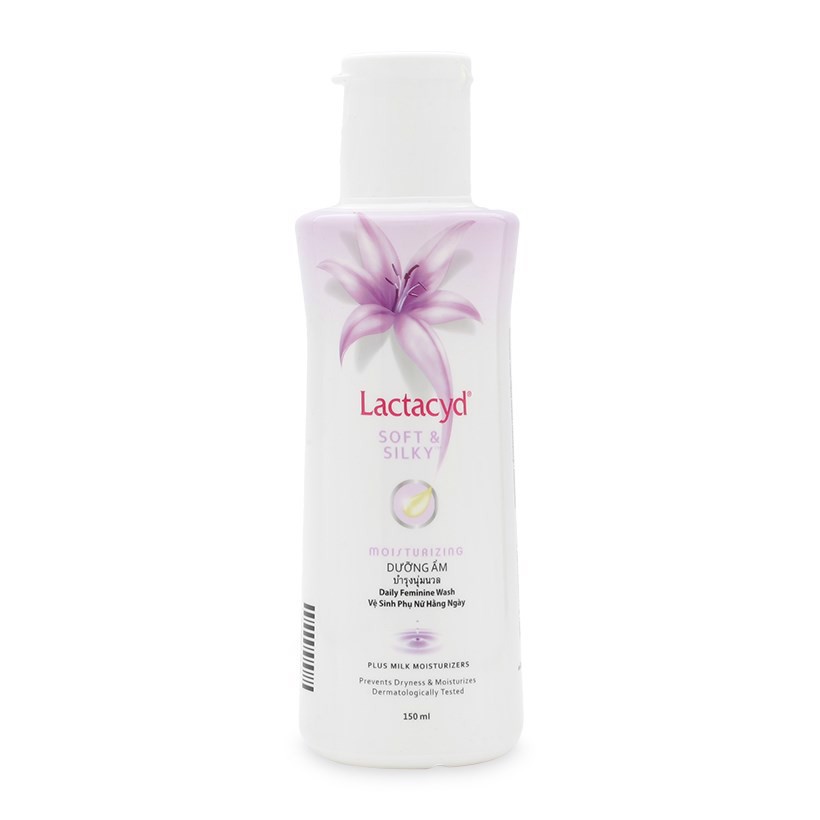 Dung dịch vệ sinh phụ nữ Lactacyd Soft Silky (150ml) MÀU TÍM