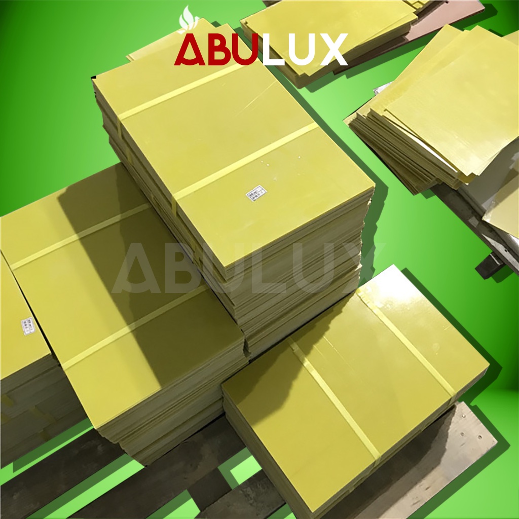 Tấm phíp nhựa cách điện, phíp cách điện màu vàng khổ 230*600*0.8mm